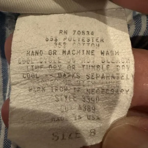 Vintage Orvis A-Line Midi Skirt Elastic Waist Buttons Down Vtg Sz 8 (24” X 26”) - Picture 5 of 7